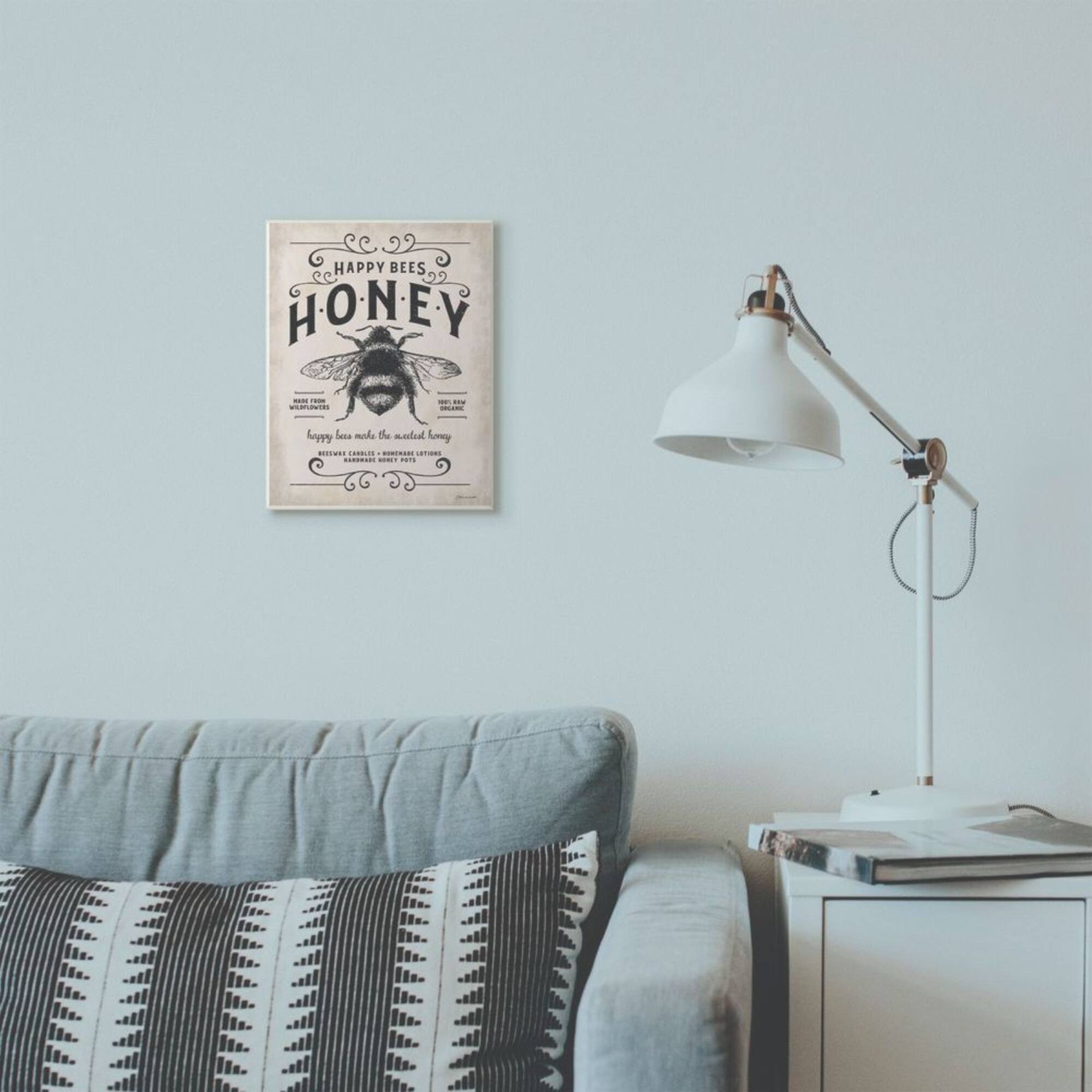 Stupell Industries Honey Bee Rustic Farm Wooden Wall Plaque